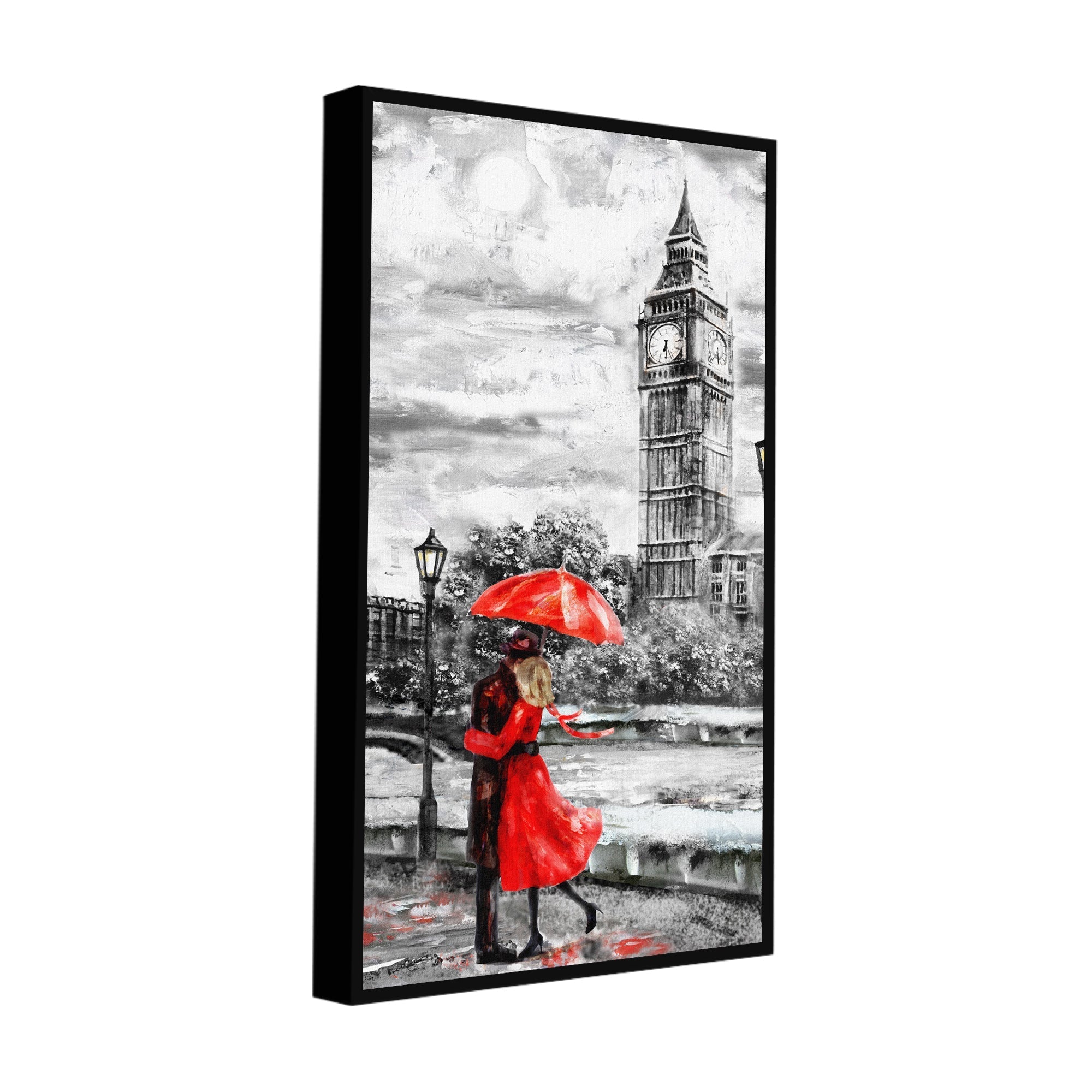 Couple in London Canvas Wall Painting - Decor Smart