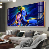 Credence Radha Krishna Love Premium Acrylic Floating Wall Painting - Decor Smart
