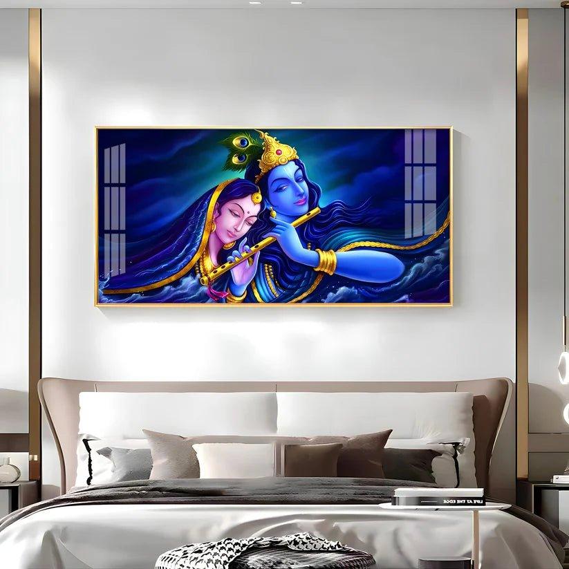 Credence Radha Krishna Love Premium Acrylic Floating Wall Painting - Decor Smart