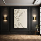 Curved Path Embossed Abstract Flow 3D Wall Art Home Decor