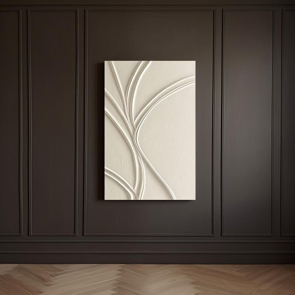 Curved Path Embossed Abstract Flow 3D Wall Art Home Decor