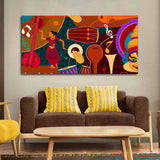 Dance & Music Instruments Premium Canvas Wall Painting - Decor Smart