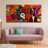 Dance & Music Instruments Premium Canvas Wall Painting - Decor Smart
