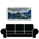 Dark Mountains and Golden Sky Premium Canvas Wall Painting - Decor Smart