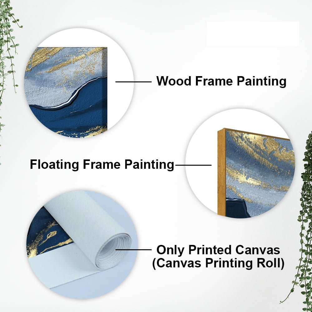 Dark Mountains and Golden Sky Premium Canvas Wall Painting - Decor Smart