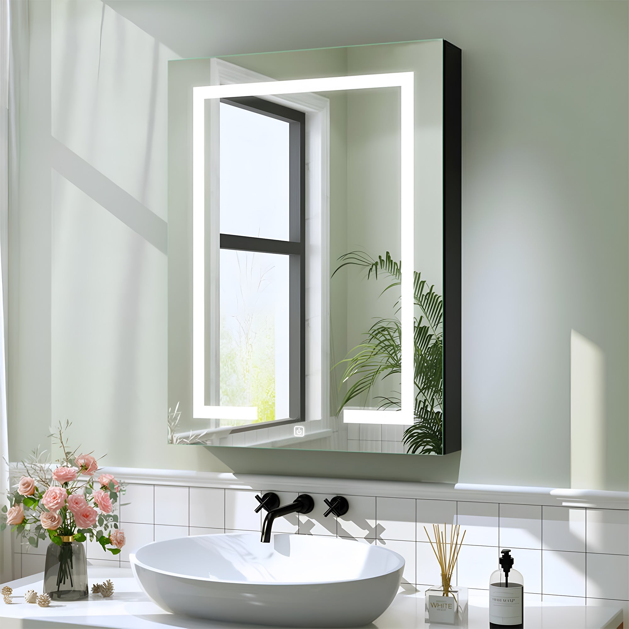 Daylight LED Mirror Cabinet with Touch Sensor and Minimalist Design