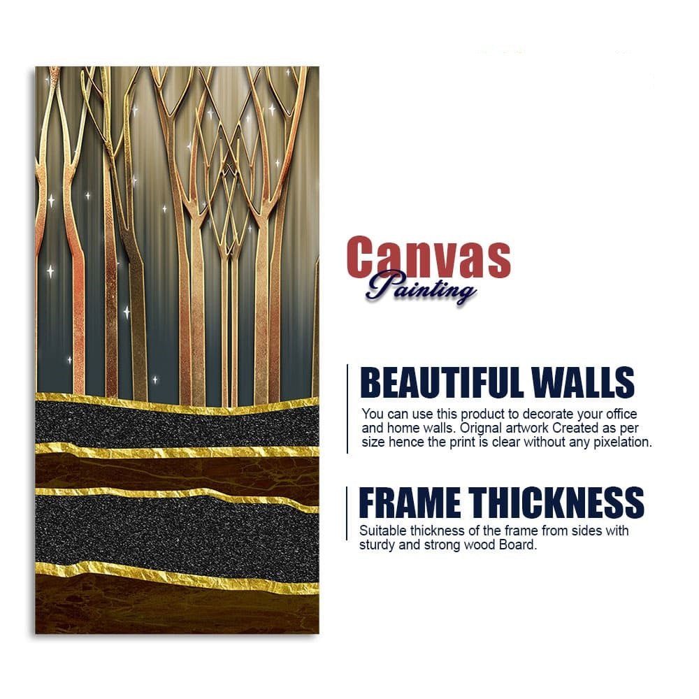 Dead Forest Landscape Modern Abstract Art Canvas Wall Painting - Decor Smart