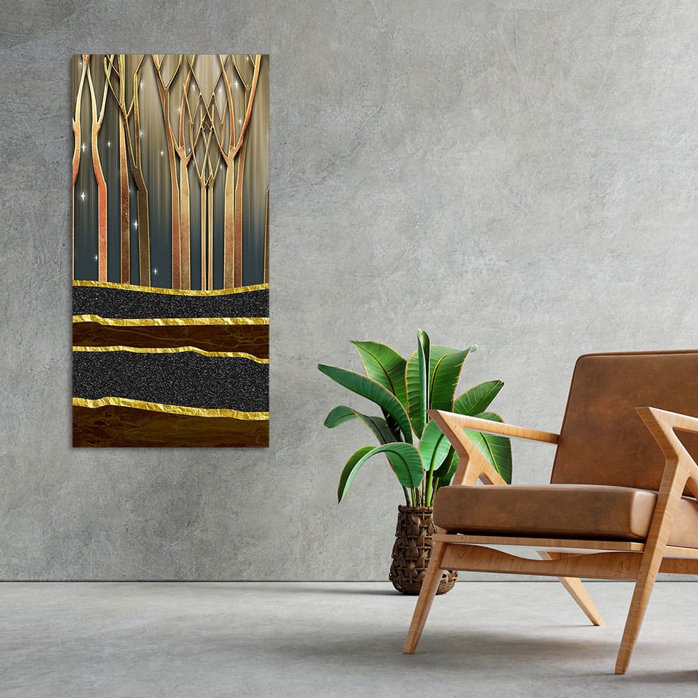 Dead Forest Landscape Modern Abstract Art Canvas Wall Painting - Decor Smart