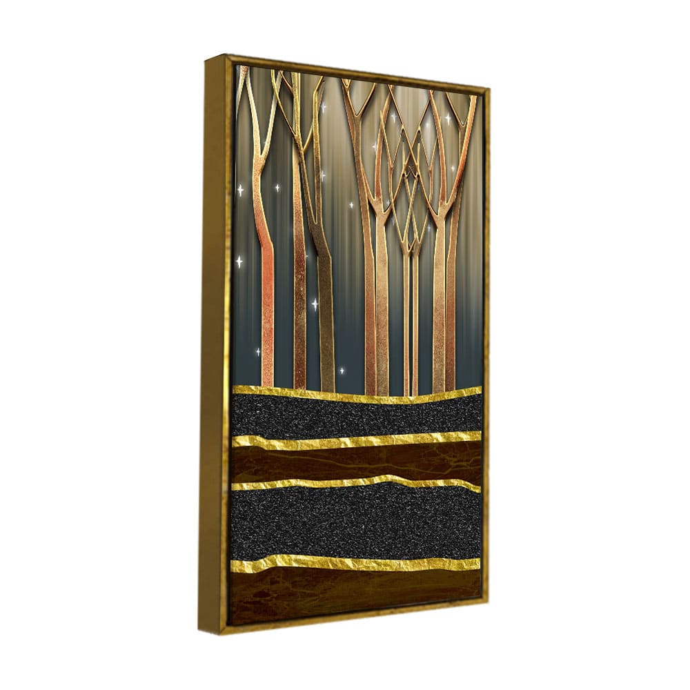 Dead Forest Landscape Modern Abstract Art Canvas Wall Painting - Decor Smart