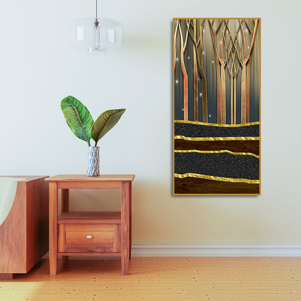 Dead Forest Landscape Modern Abstract Art Canvas Wall Painting