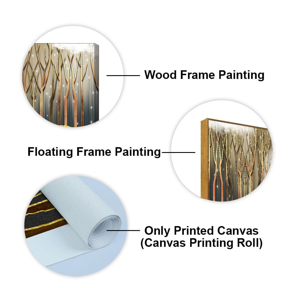 Dead Forest Modern Abstract Art Canvas Wall Painting - Decor Smart