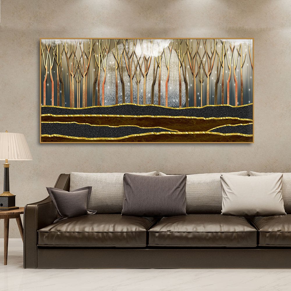 Dead Forest Modern Abstract Art Canvas Wall Painting - Decor Smart
