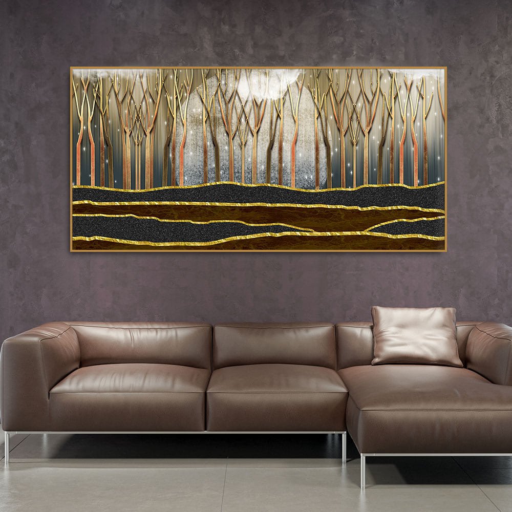 Dead Forest Modern Abstract Art Canvas Wall Painting - Decor Smart