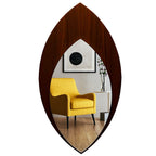  Leaf Shape Decorative Wooden Wall Mirror