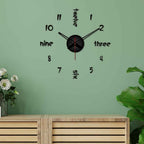 Number with Words Big Size 3D Infinity Wall Clock