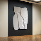 Decorative 3D Wall Panel in Bright White and Soft Curves