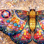 Decorative Multicolor Butterfly Wall Art Crystal Glass Painting for Elegant Home Styling