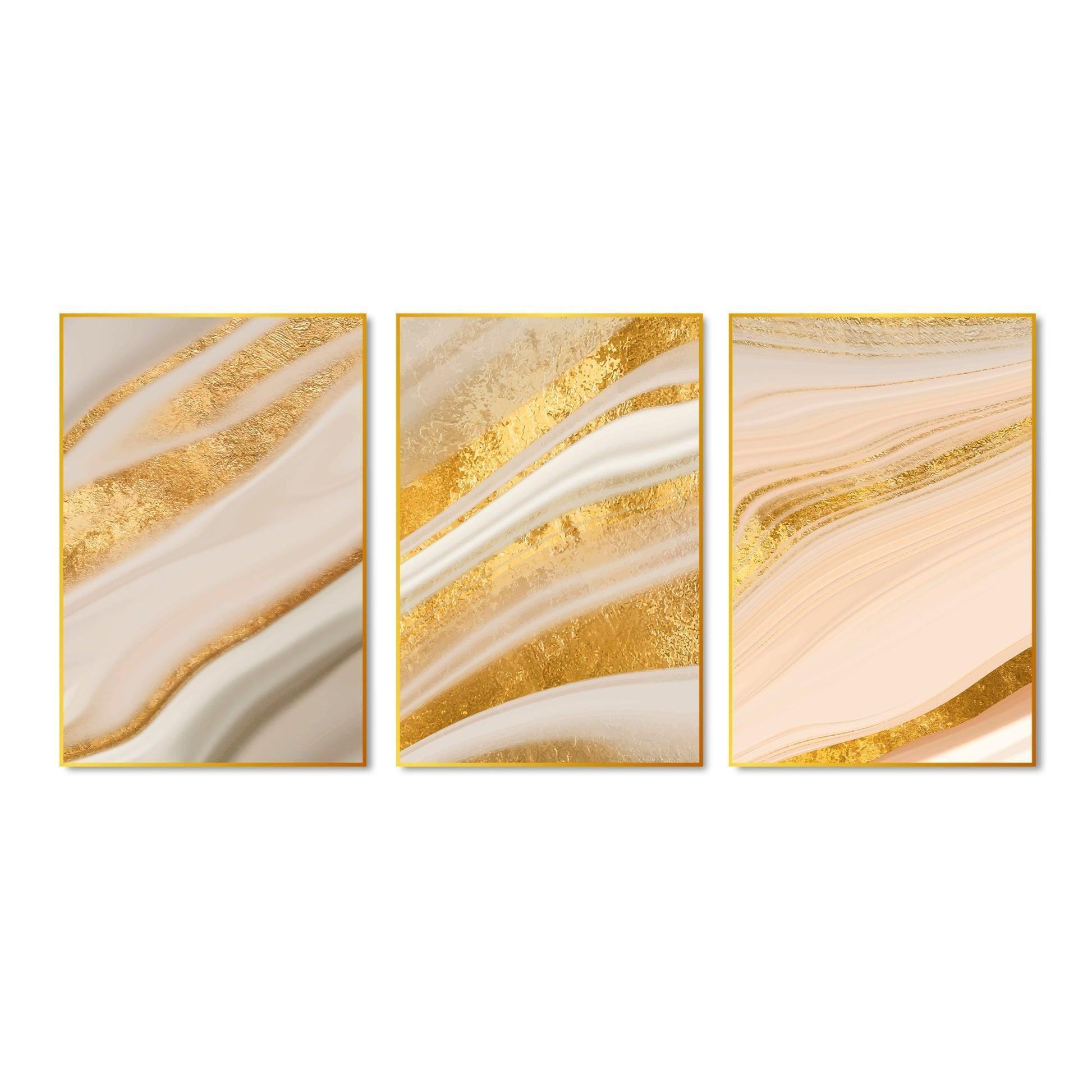 Decorative Pattern Floating Canvas Wall Painting Set of Three - Decor Smart