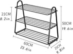 3 Layer Metal Shoe Rack Large Capacity Shoe Cabinet