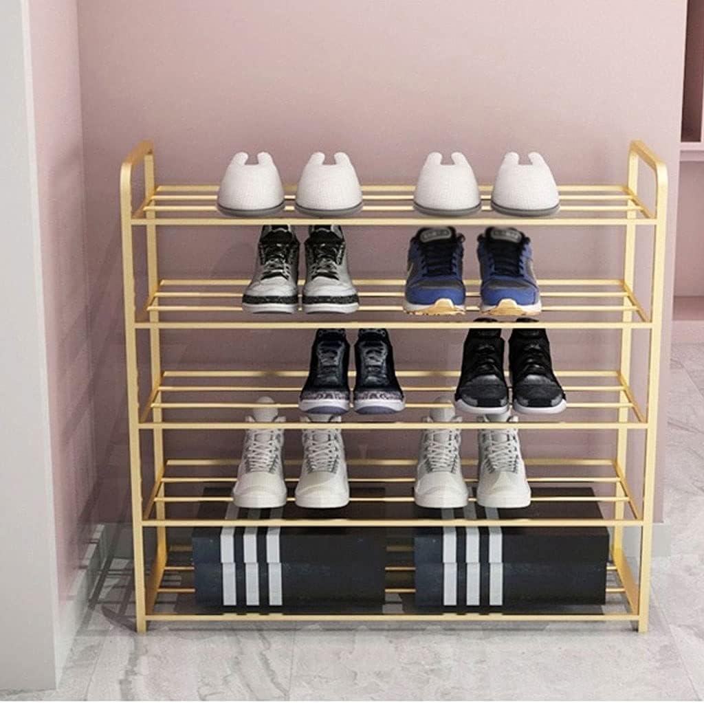 5 Layer Metal Shoe Rack Large Capacity Shoe Cabinet