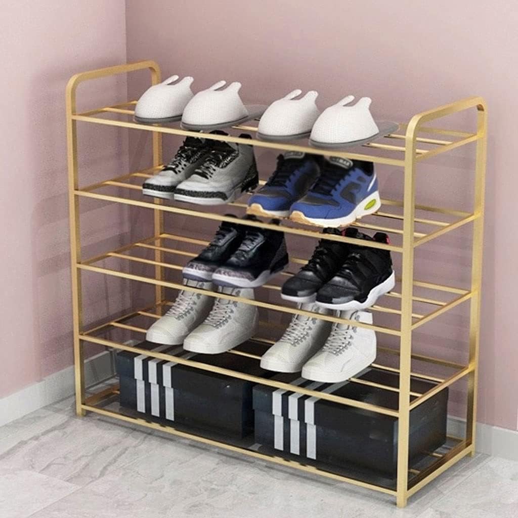 5 Layer Metal Shoe Rack Large Capacity Shoe Cabinet
