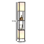  Wooden Two Sided Shelf Lamp For Living Room
