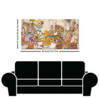 Madhubani/Rajasthani Art Premium Canvas Wall Painting