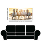 Camargue White Horses Running in Seaside Premium Wall Painting