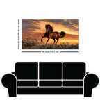 Classic Premium Quality Wall Painting of Brown Horse in Sunset
