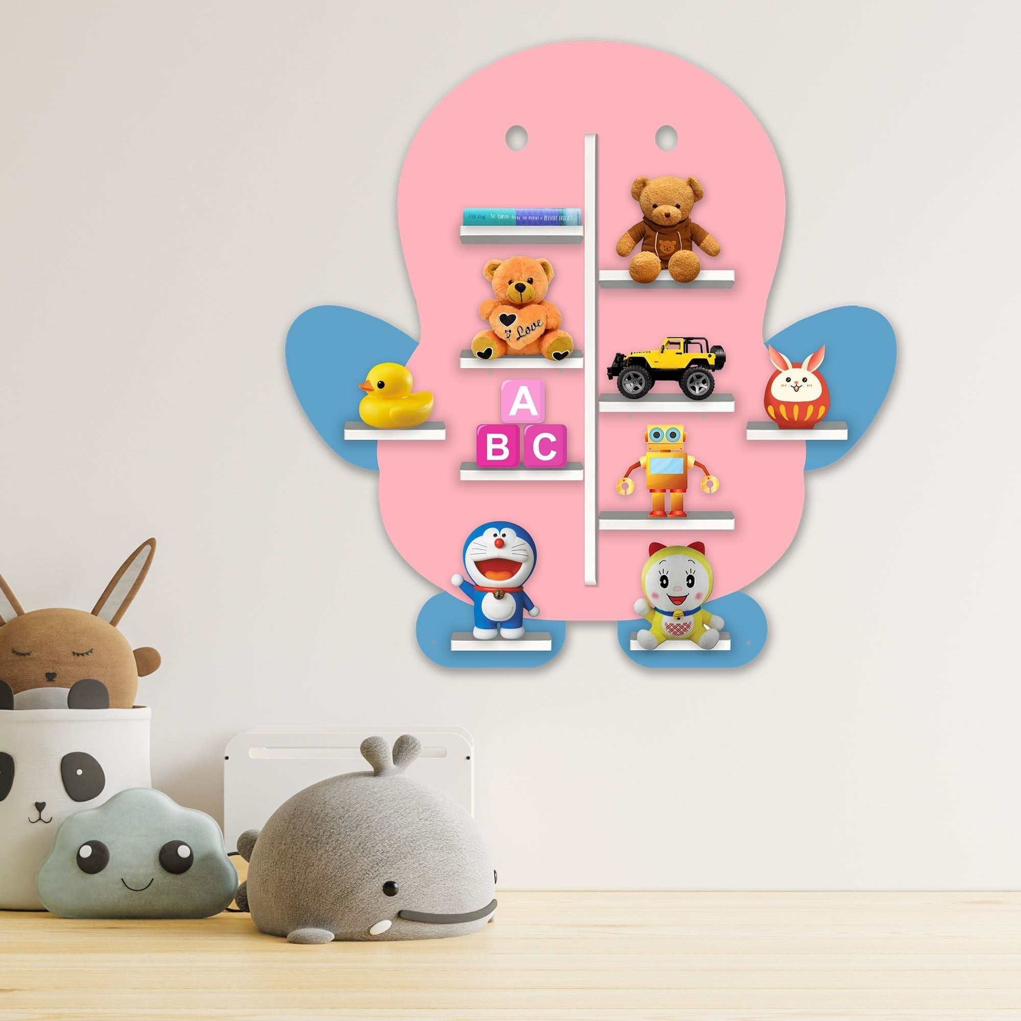 Baby Penguin Shape Wooden LED Light Shelf for Kids | Premium Wall Décor - Decorsmart