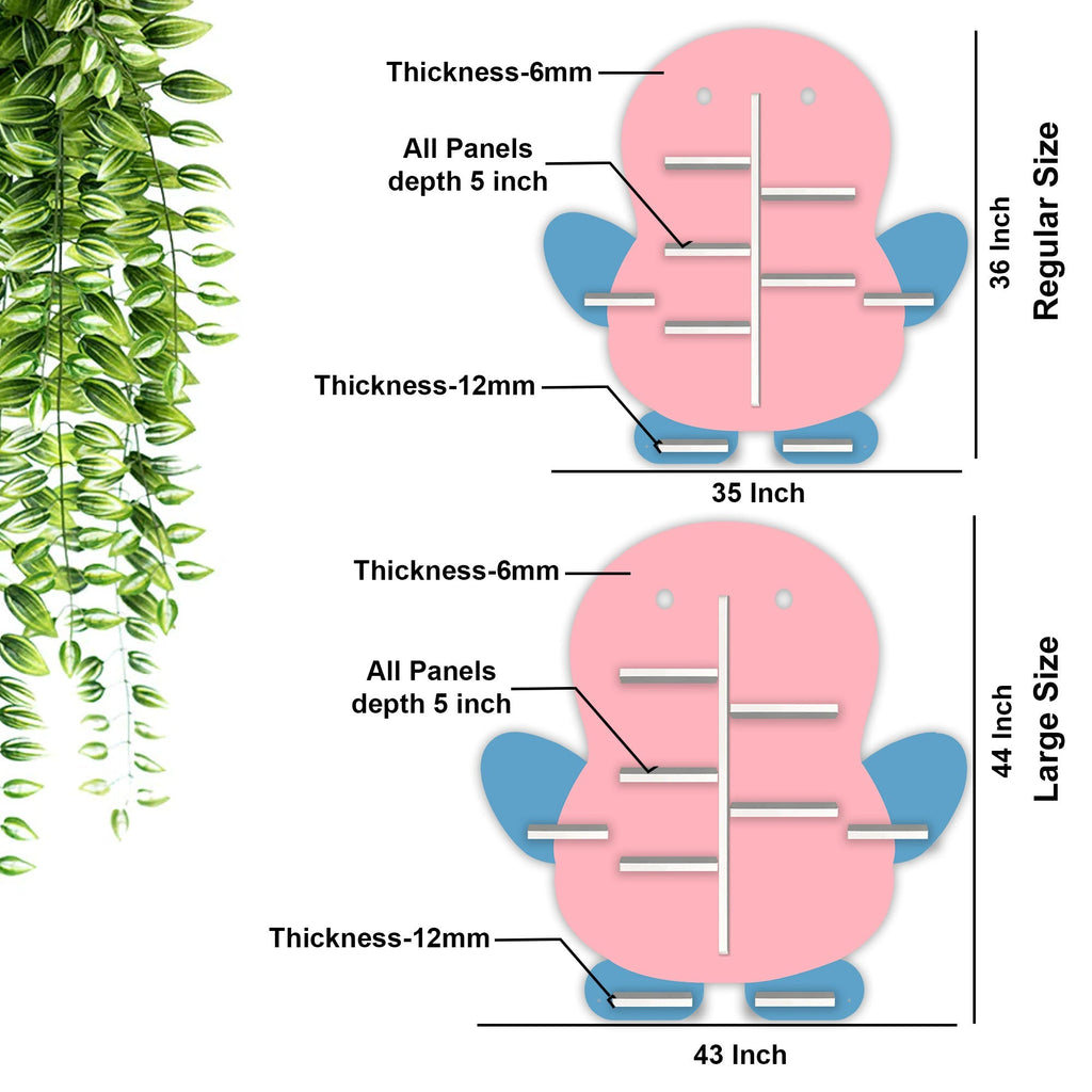Baby Penguin Shape Wooden LED Light Shelf for Kids | Premium Wall Décor - Decorsmart
