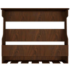 Wall Shelf / Mini Bar Shelf in Walnut Finish