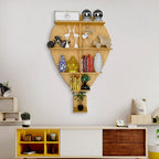 Light Oak Hot Air Balloon Wall Shelf | Backlit Book Shelf & Night Light - Decorsmart