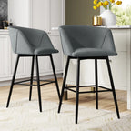 Comfy Luxurious Grey Velvet Counter Bar Chair / Long Chair