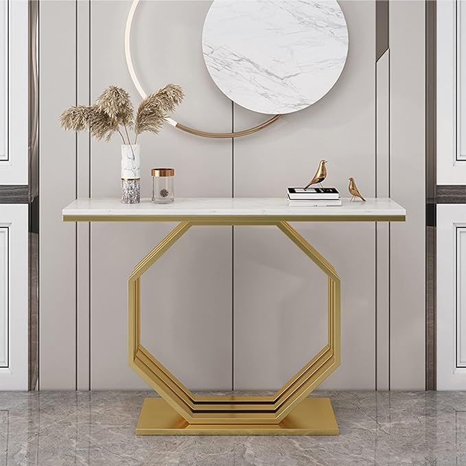 Contemporary Console Table with Bold Geometric Design