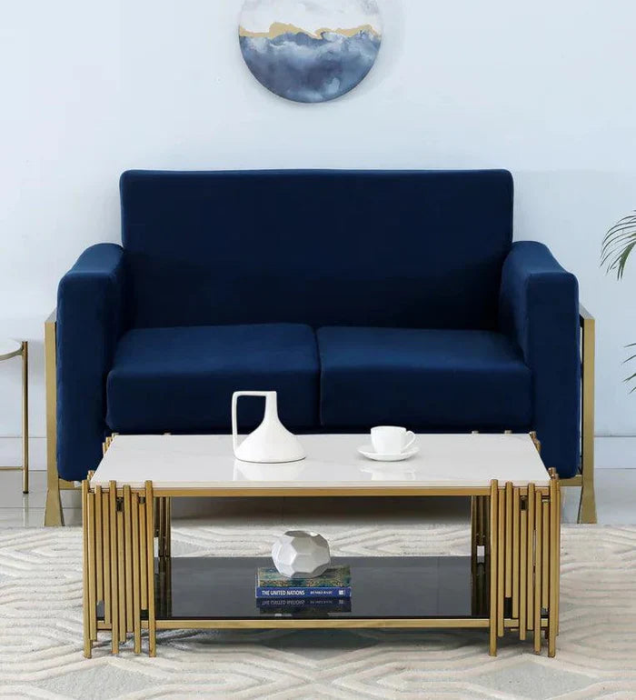 Contemporary Designer Center Table with Dual-Tier Shelving