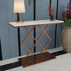 Copper Finish Console Table