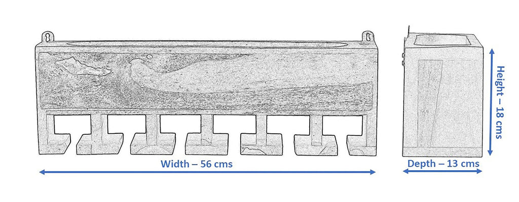 Dark Color Walnut Wood Wall Mounted 