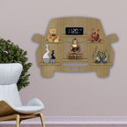 Designer Car Wooden LED Wall Shelf | Oak Finish Auto-Themed Storage & Display - Decormart
