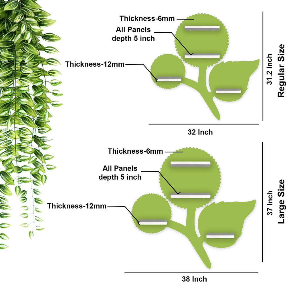 Designer Flower LED Wall Shelf for Kids | Wooden Décor - Decorsmart