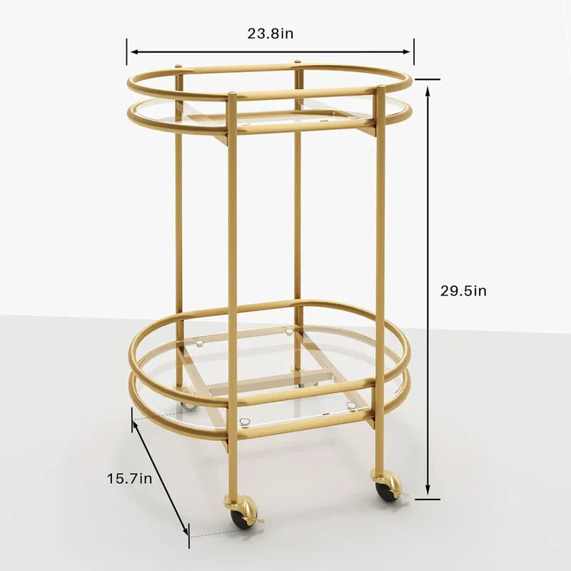 Elegant Rolling Bar Cart for Contemporary Spaces Trolley
