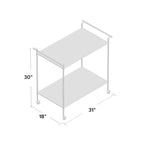 Elegant Two-Tier Gold Bar Trolley with Minimalist Design