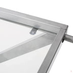Elegant Z-Leg Serving Trolley in Metal Finish