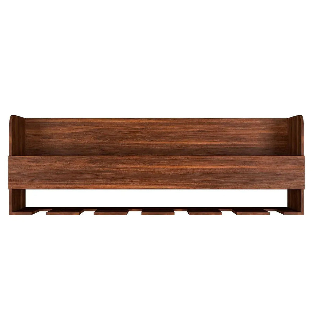 Design Mini Bar Shelf in Walnut Finish