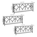 Extra Long White Black Durable Marble 2 Tier Console Table