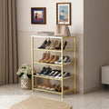 Golden Shoe Shelf with Open Design & Sleek Modern Look