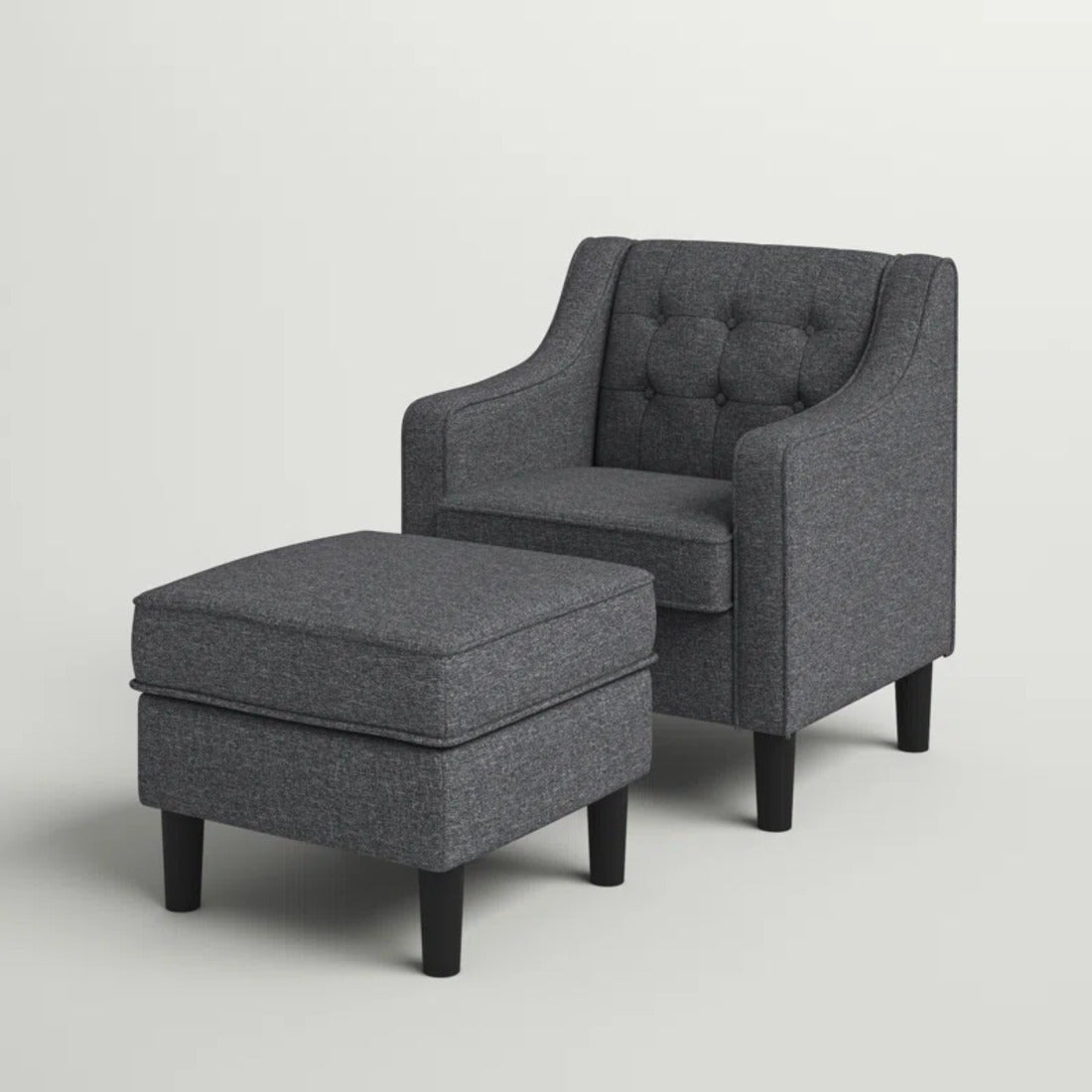 Classic Lounge Accent Chair with Ottoman