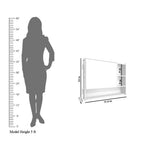  5 Spacious Shelves White Finish