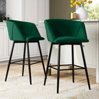 Luxurious Green Plush Velvet Bar Chair / Long Chair