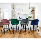 Green Plush Velvet Long Chair